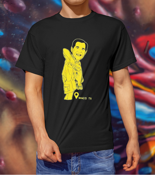 Cott Drew Fishing Caricature Waco TX T-Shirt