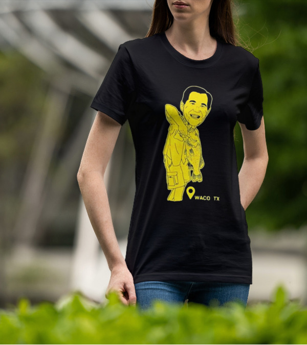 Cott Drew Fishing Caricature Waco TX T-Shirt