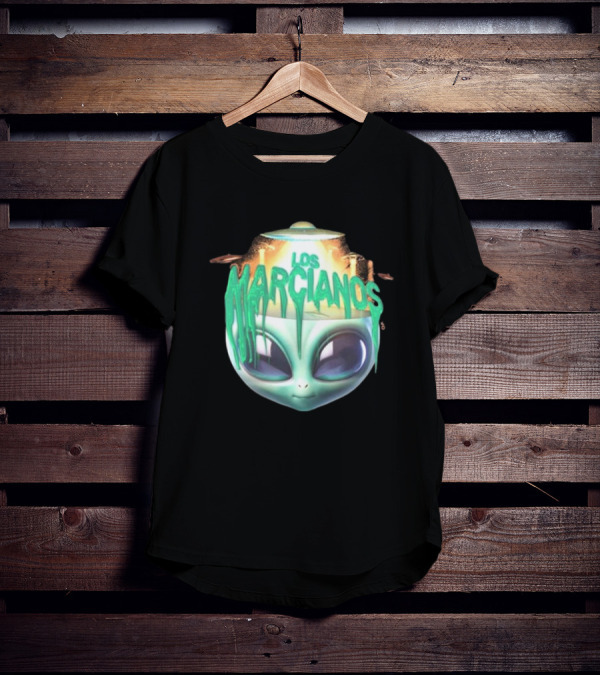 Los Marcianos Alien Head Universal Music Merch T-Shirt
