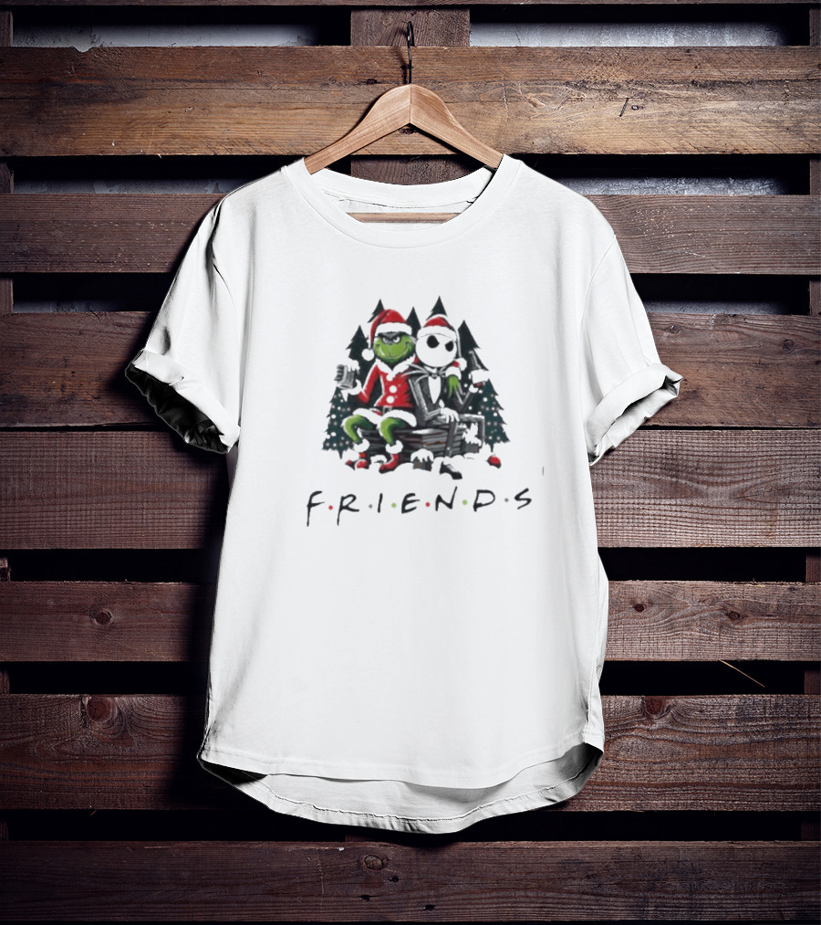 Grinch Jack Skellington Christmas Friends T-Shirt