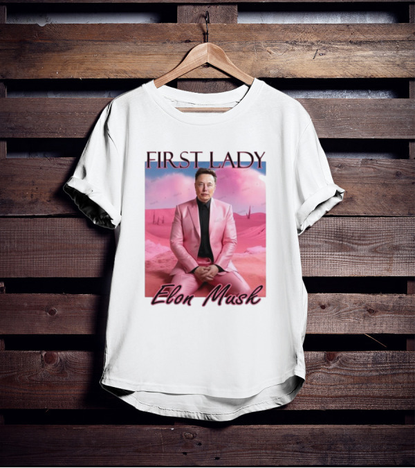 First Lady Elon Musk Pink Suit Portrait T-Shirt