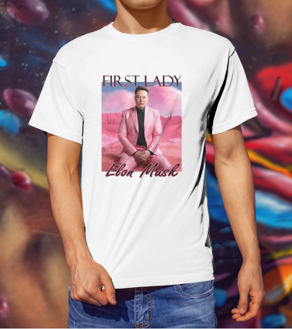 First Lady Elon Musk Pink Suit Portrait T-Shirt