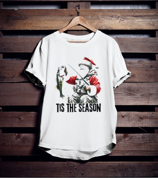 Santa Fishing Tis The Season T-Shirt