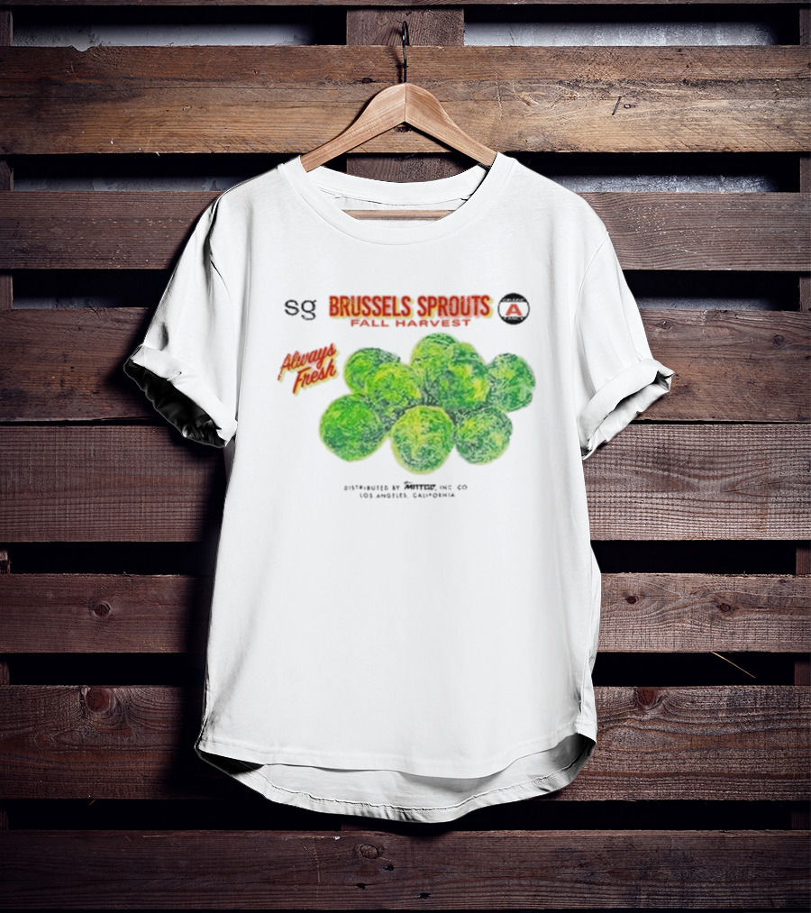 Sweetgreen X MNTGE Brussels Sprouts Fall Harvest Always Fresh Los Angeles California T-Shirt