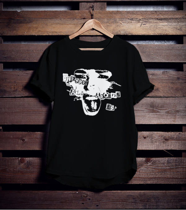 Impoppy They're All Around Us Face Collage T-Shirt