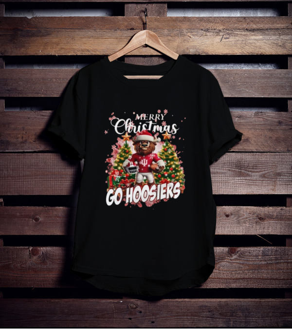 Merry Christmas Go Hoosiers Indiana Hoosiers Mascot T-Shirt