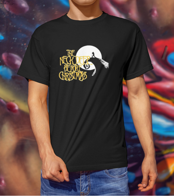 The Neck Deep Before Christmas Moonlit Cliff Scene T-Shirt