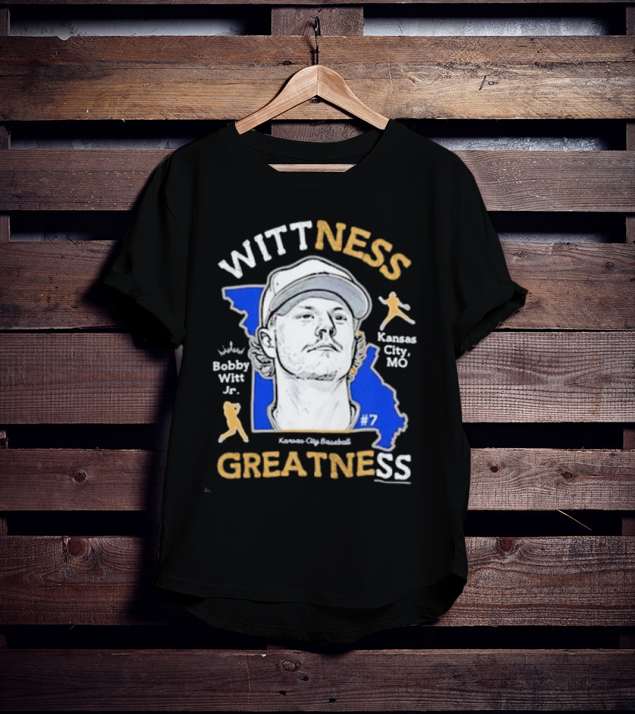 Wittness Greatness Bobby Witt Jr. Kansas City Baseball #7 Kansas City MO T-Shirt