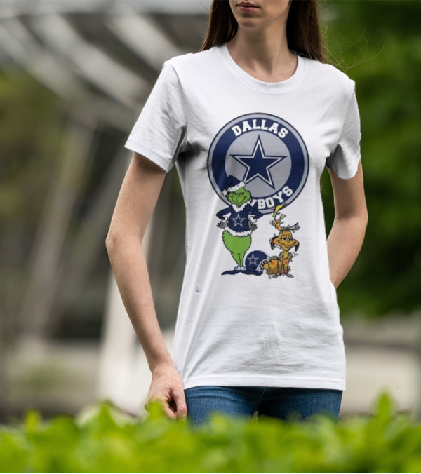 Dallas Cowboys Grinch And Max Merry Christmas T-Shirt