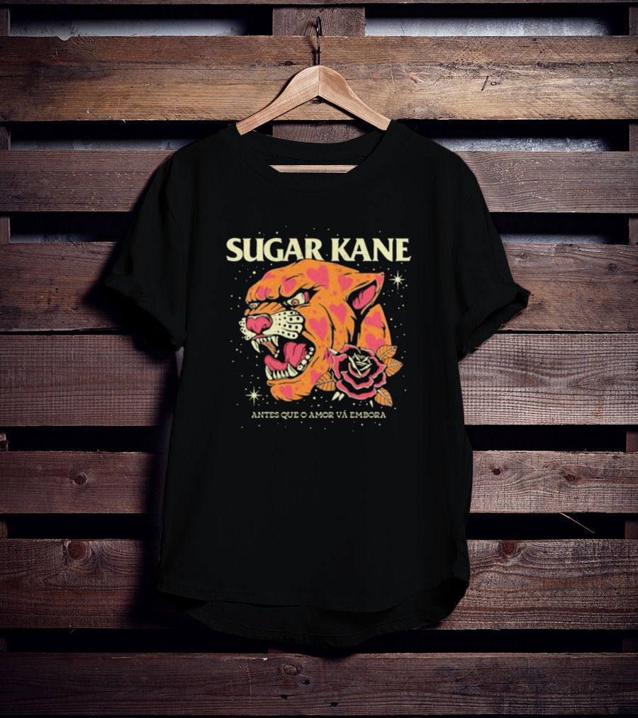 Sugar Kane Antes Que O Amor Vá Embora New Panther Rose T-Shirt