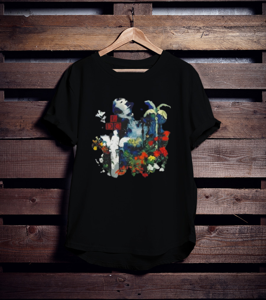 Tedua Oasis Tropical Fantasy With Lush Flowers And Palm Trees T-Shirt