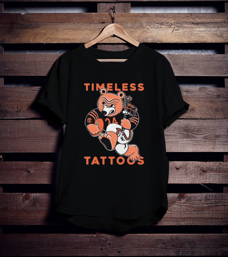 Timeless Tattoos Chicago Bears Football Bear T-Shirt