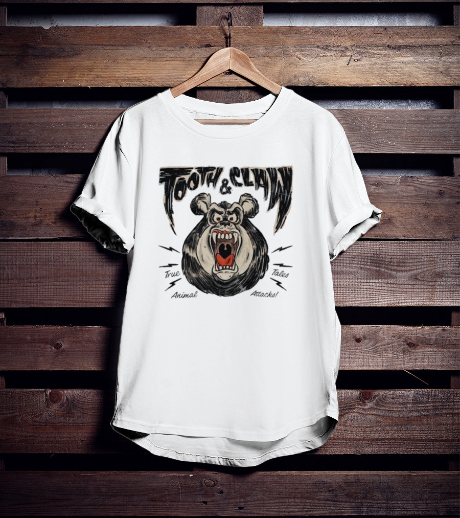Tooth And Claw True Animal Tales Attacks Fierce Bear T-Shirt