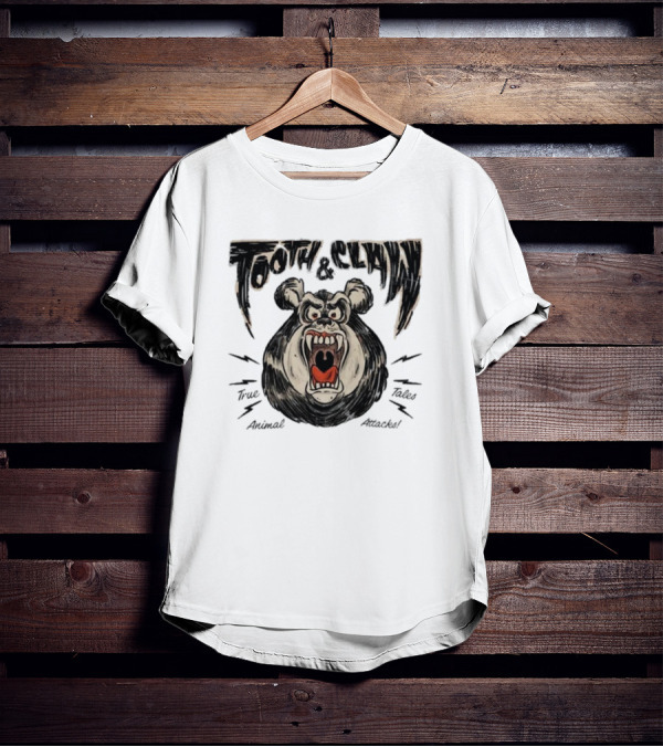Tooth And Claw True Animal Tales Attacks Fierce Bear T-Shirt