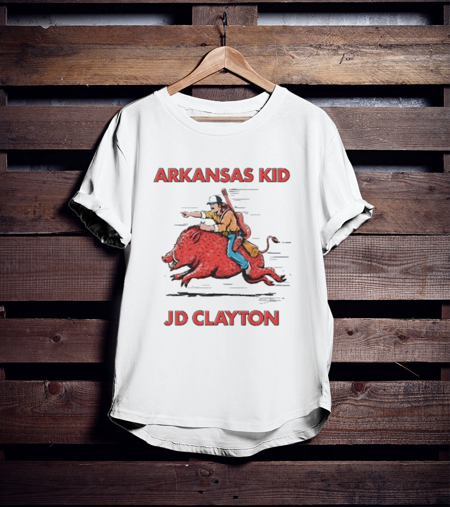 JD Clayton Arkansas Kid Riding Wild Hog Tour T-Shirt
