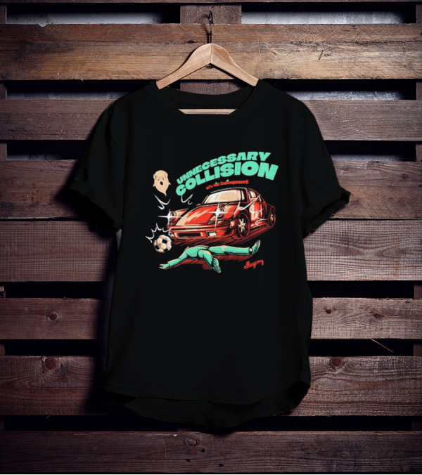 Unnecessary Collision Allegory 90’s Delinquent Soccer Crash T-Shirt