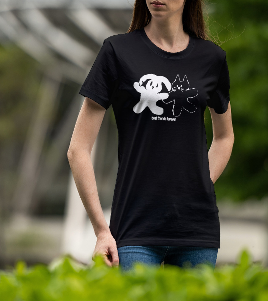 Angeltype Best Friends Furever Puppy And Kitten Duo T-Shirt