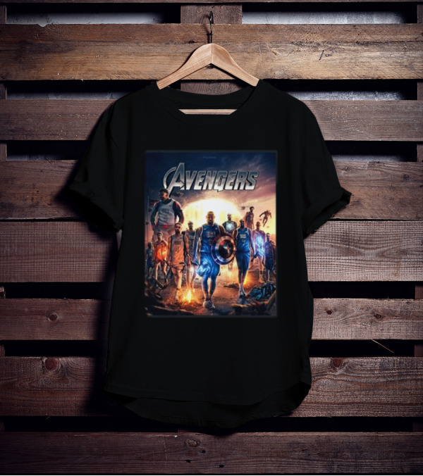 Bronny USA Basketball Avengers Crossover Superhero Team T-Shirt