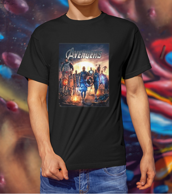 Bronny USA Basketball Avengers Crossover Superhero Team T-Shirt