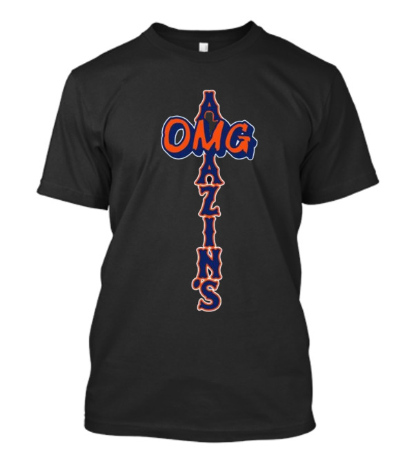 Mets OMG Amazins Baseball Fan Gear T-Shirt