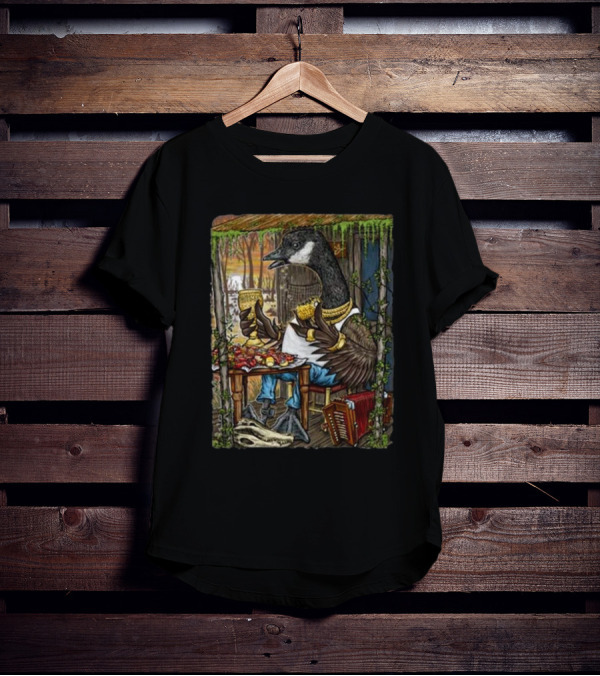 Lil Goosie Wine Toast In Rustic Cabin With Accordion T-Shirt