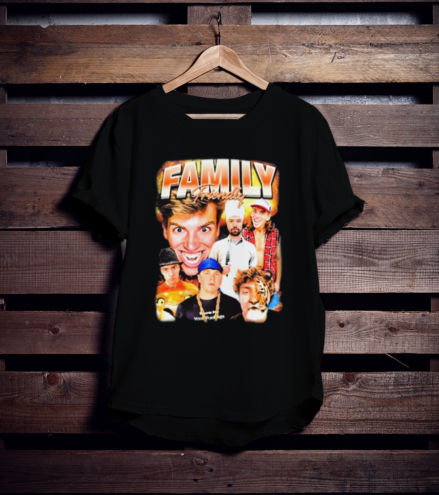 FAMILY Friendly YouTube Year One Photos Comedy Collage T-Shirt