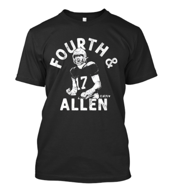 Josh Allen Fourth And Allen NFL Buffalo Bills Number 17 T-Shirt