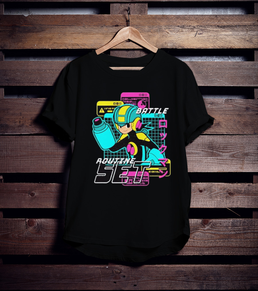 Mega Man EXE Battle Routine Set Virus EXE Control T-Shirt