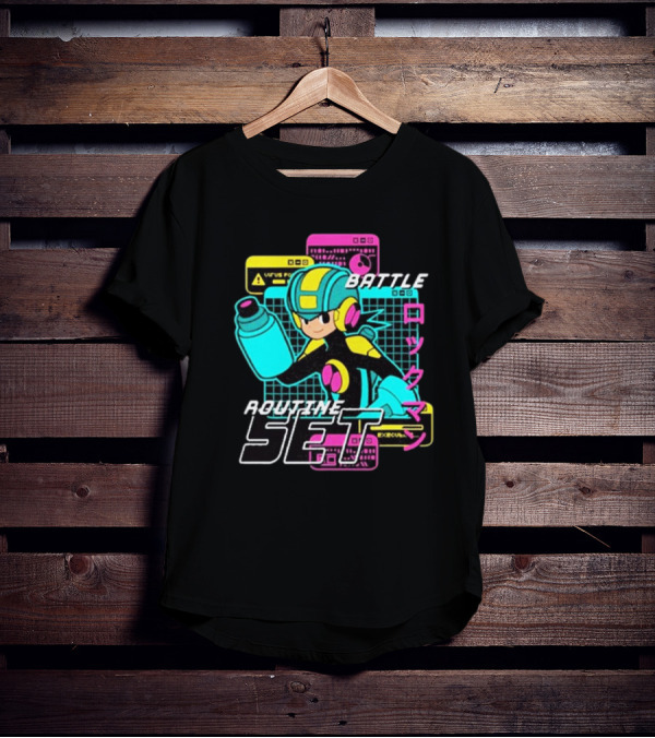 Mega Man EXE Battle Routine Set Virus EXE Control T-Shirt