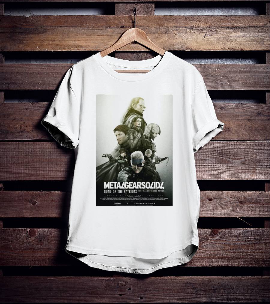 Metal Gear Solid 4 Guns Of The Patriots Tactical Espionage Action Konami PlayStation 3 T-Shirt