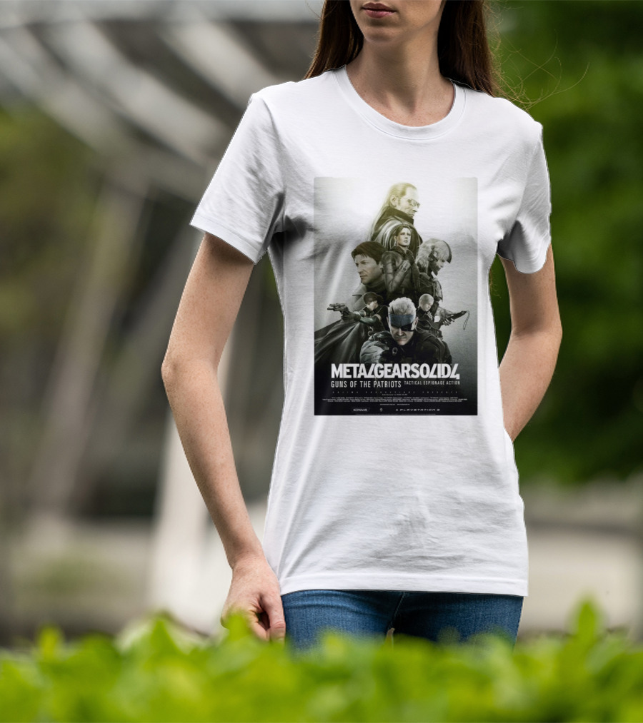 Metal Gear Solid 4 Guns Of The Patriots Tactical Espionage Action Konami PlayStation 3 T-Shirt