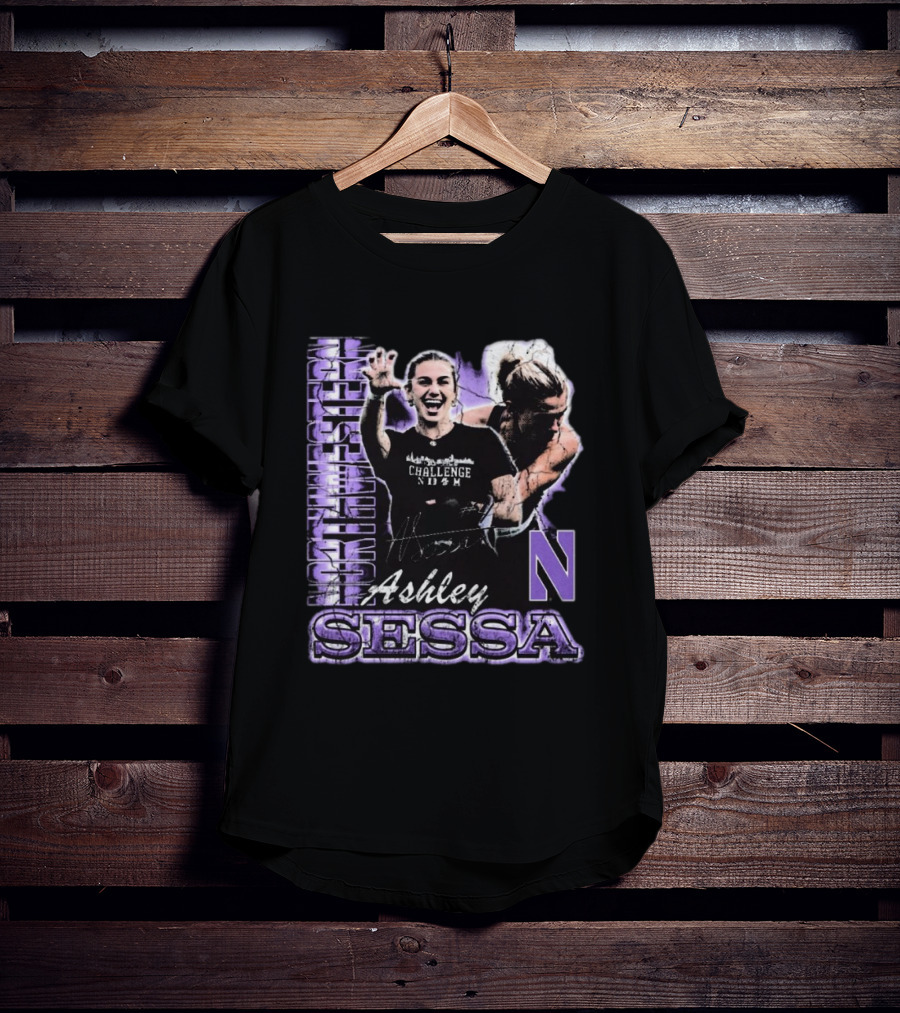 Ashley Sessa Northwestern Challenge 90s Retro Signature N T-Shirt