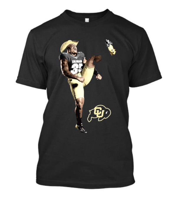 Colorado Buffs BJ Green II Cowboy Hat 90s Style Football Player With CU T-Shirt