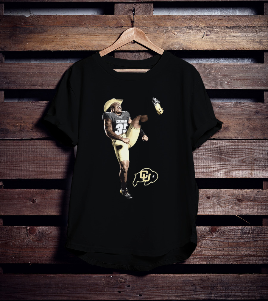 Colorado Buffs BJ Green II Cowboy Hat 90s Style Football Player With CU T-Shirt