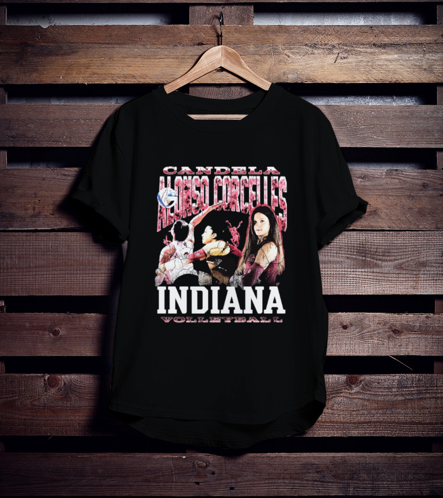 Candela Alonso Corcelles Indiana Volleyball 90s Iconic Hoosiers T-Shirt