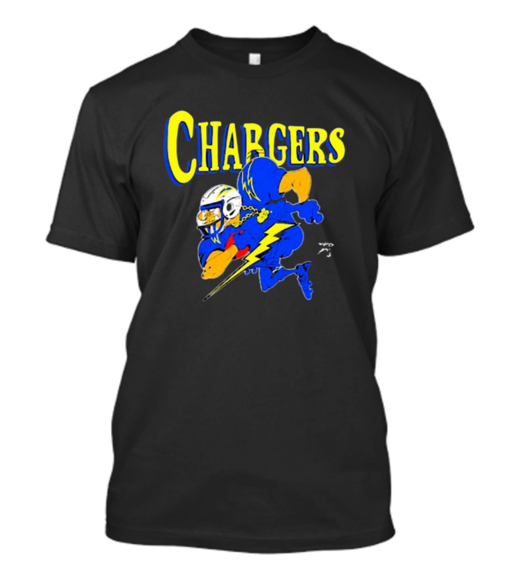 Los Angeles Chargers Crenshaw Skate Club Mascot Football Cartoon Character T-Shirt