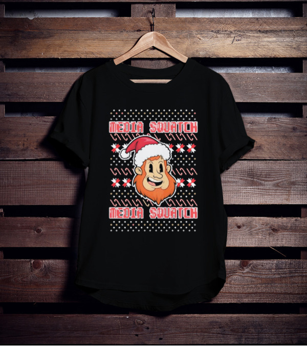 Media Squatch Santa Hat Christmas Time Ugly Sweater T-Shirt
