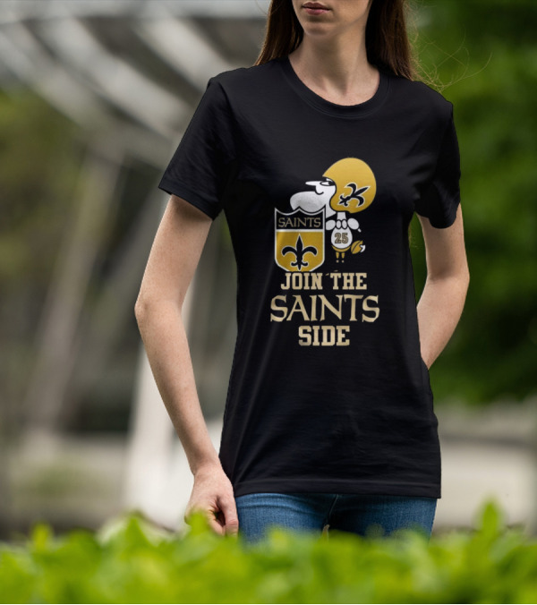 New Orleans Saints Snoopy 25 Join The Saints Side T-Shirt