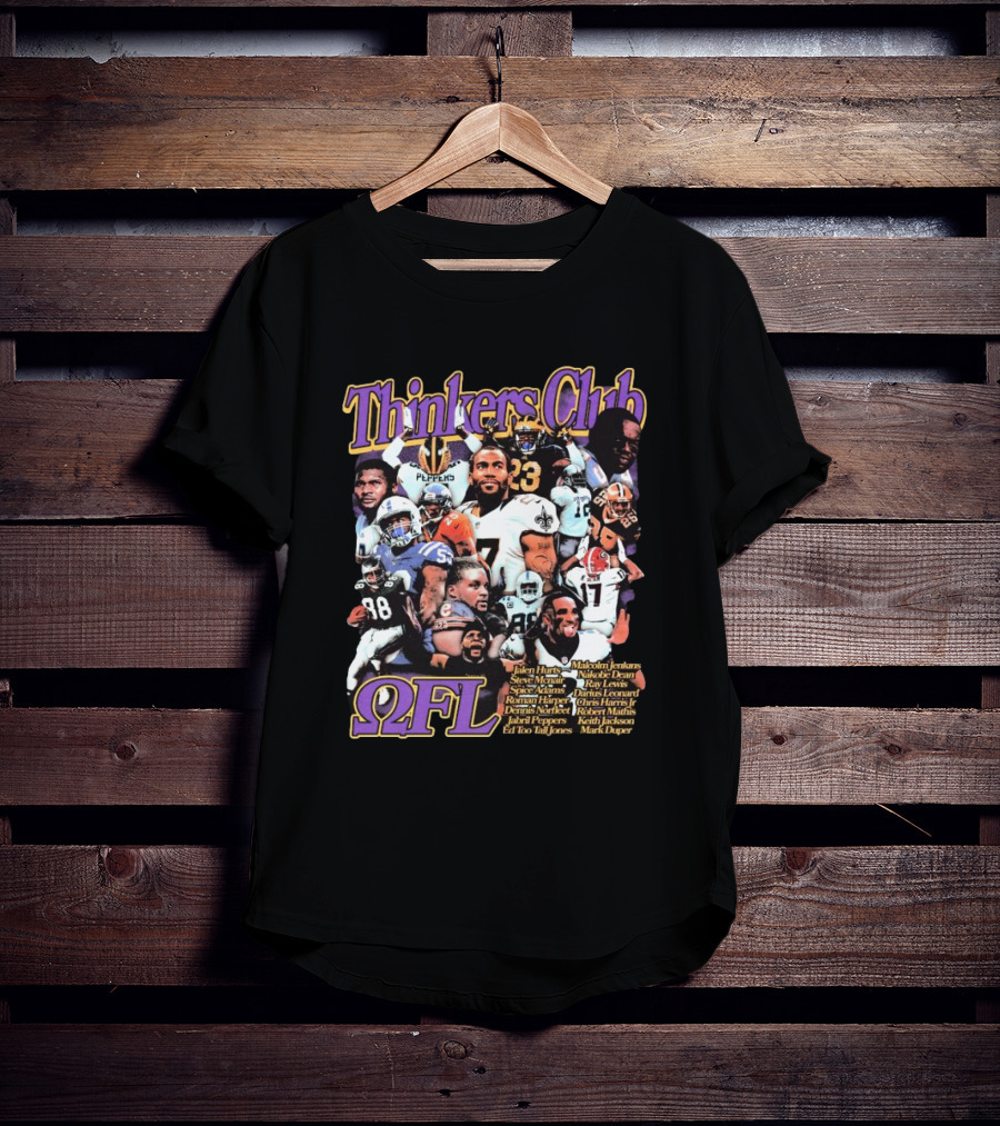 Thinkers Club NFL Jalen Hurts Steve McNair Spice Adams Roman Harper Dennis Norfleet Ray Lewis Julius Peppers Ed Too Tall Jones Melvin Ingram T-Shirt
