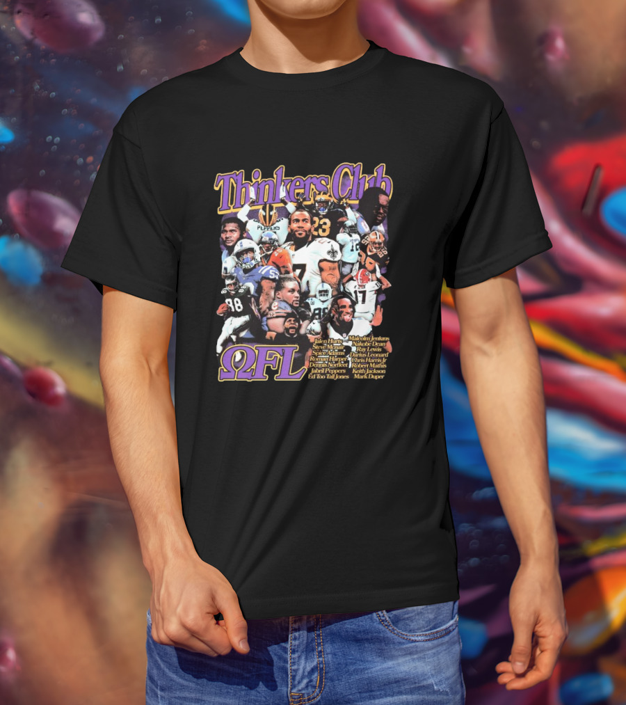 Thinkers Club NFL Jalen Hurts Steve McNair Spice Adams Roman Harper Dennis Norfleet Ray Lewis Julius Peppers Ed Too Tall Jones Melvin Ingram T-Shirt