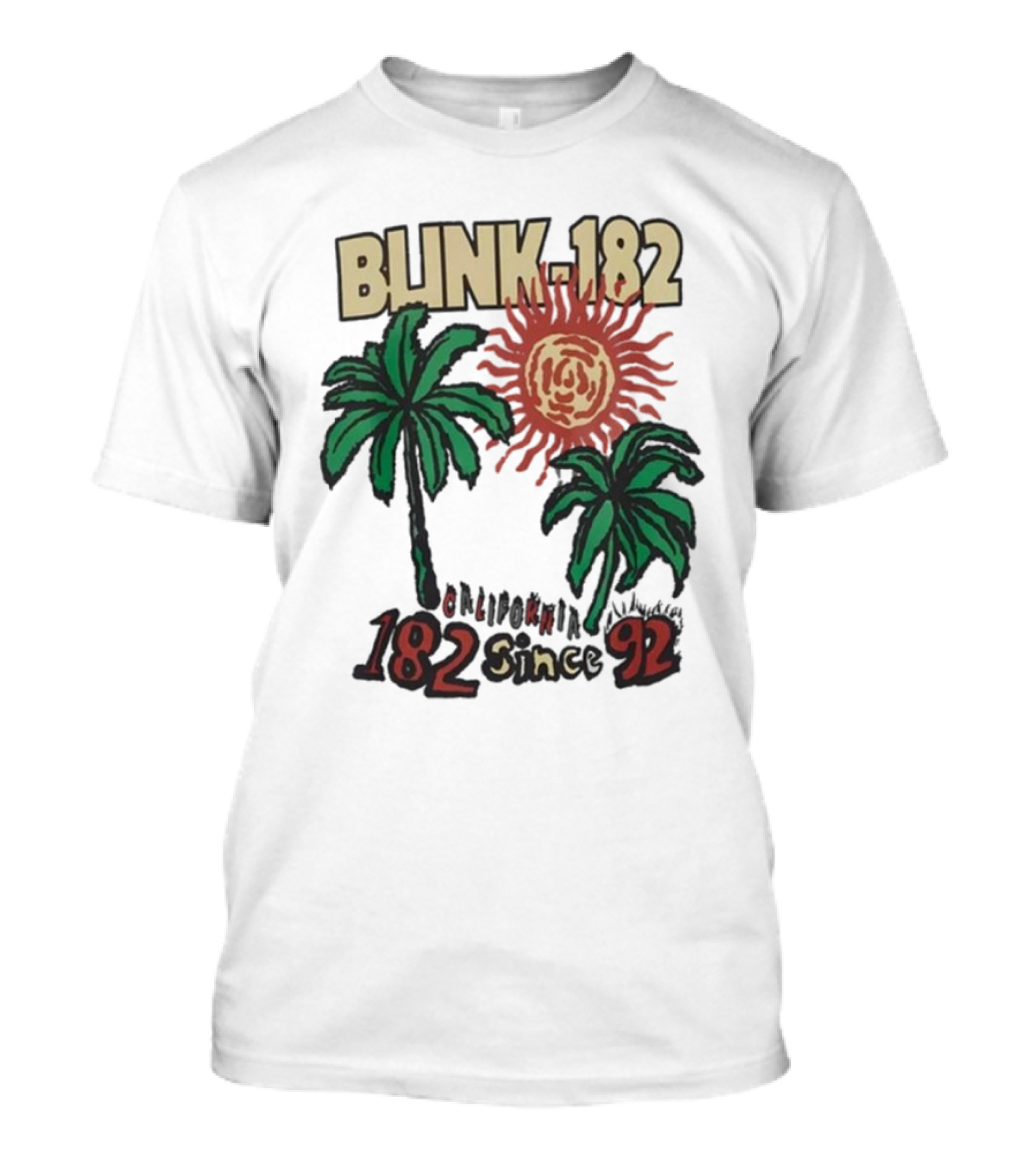 Blink-182 California 182 Since 92 Sun Palm Trees T-Shirt