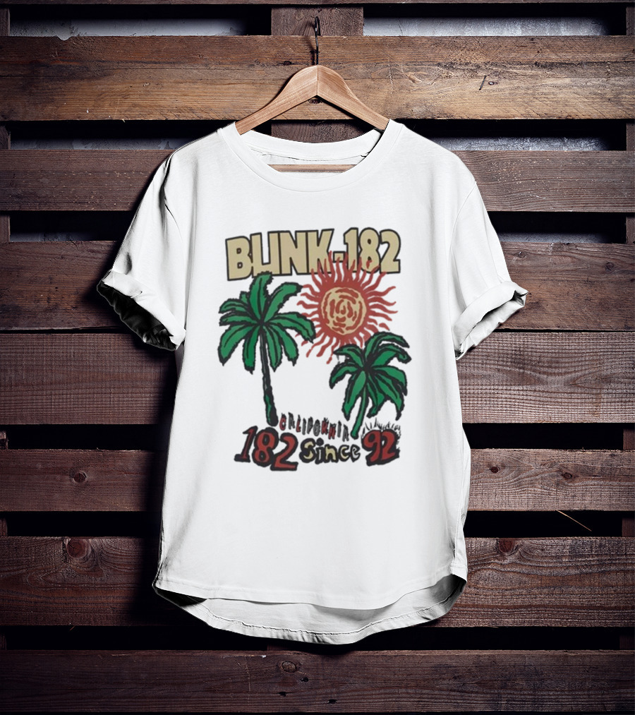 Blink-182 California 182 Since 92 Sun Palm Trees T-Shirt
