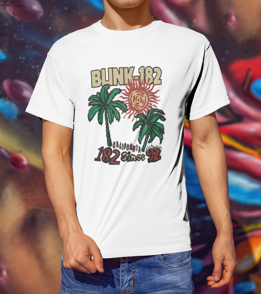 Blink-182 California 182 Since 92 Sun Palm Trees T-Shirt