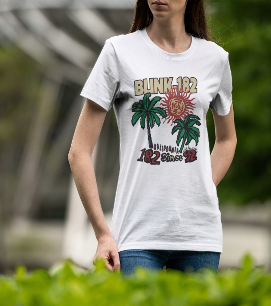 Blink-182 California 182 Since 92 Sun Palm Trees T-Shirt