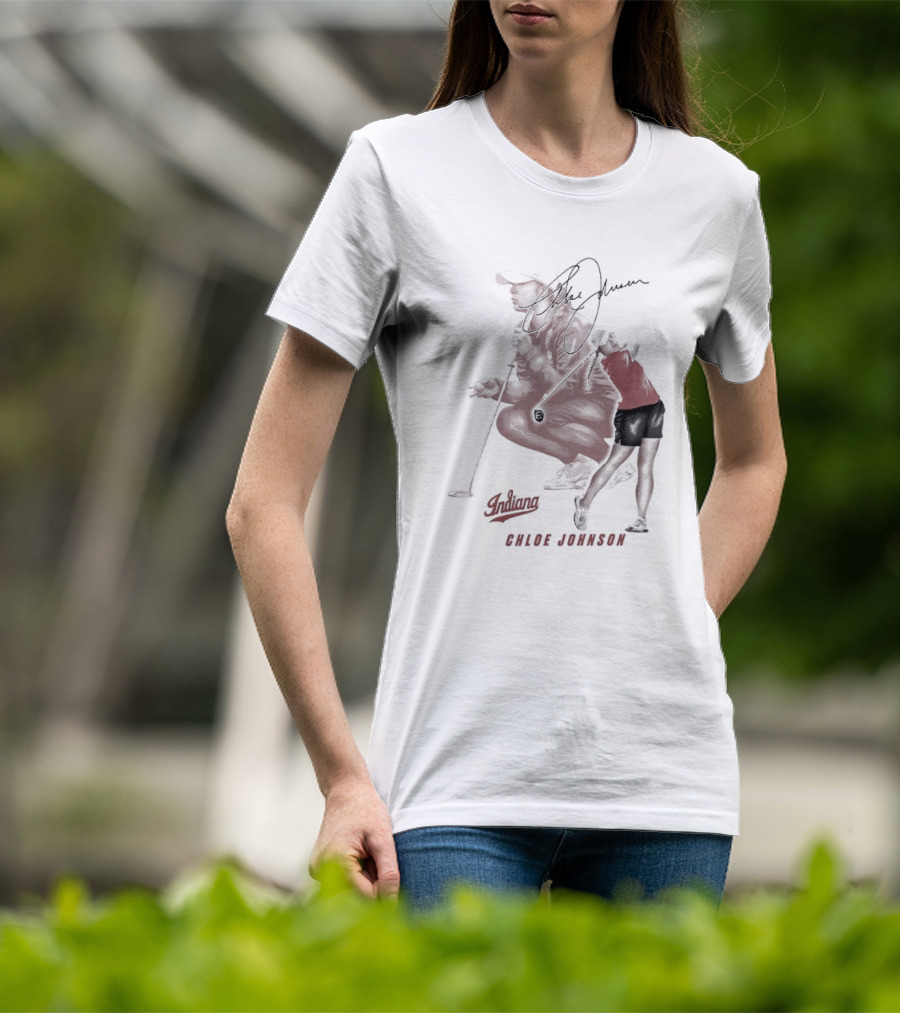 Chloe Johnson Indiana Golf Signature With Dynamic Player T-Shirt