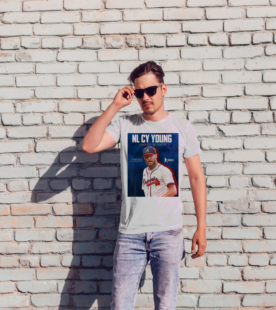 NL Cy Young Award Winner Chris Sale Atlanta Braves BSBLR T-Shirt