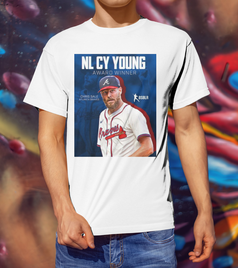 NL Cy Young Award Winner Chris Sale Atlanta Braves BSBLR T-Shirt