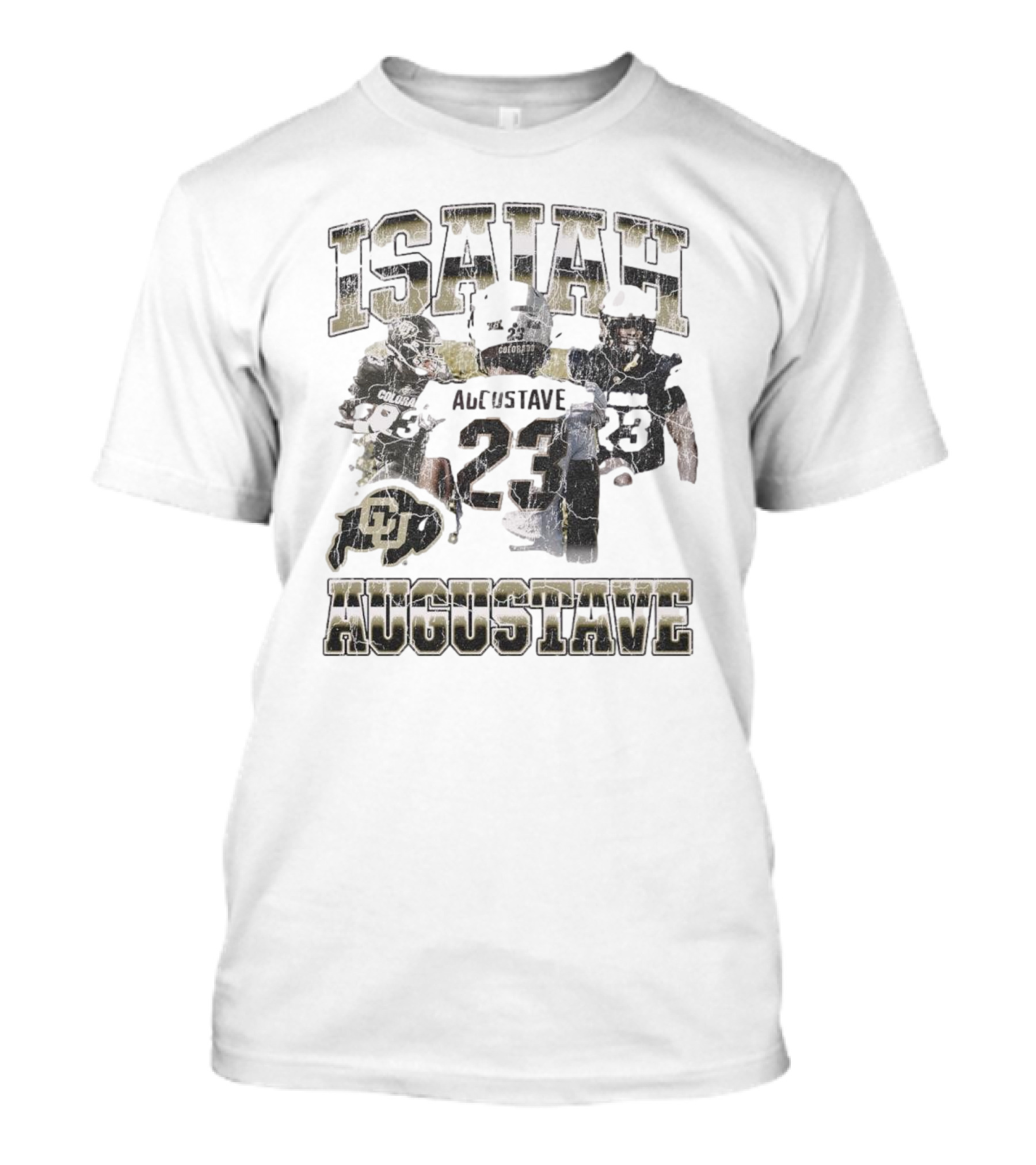 Isaiah Augustave Colorado Buffaloes 23 90s Style Football T-Shirt