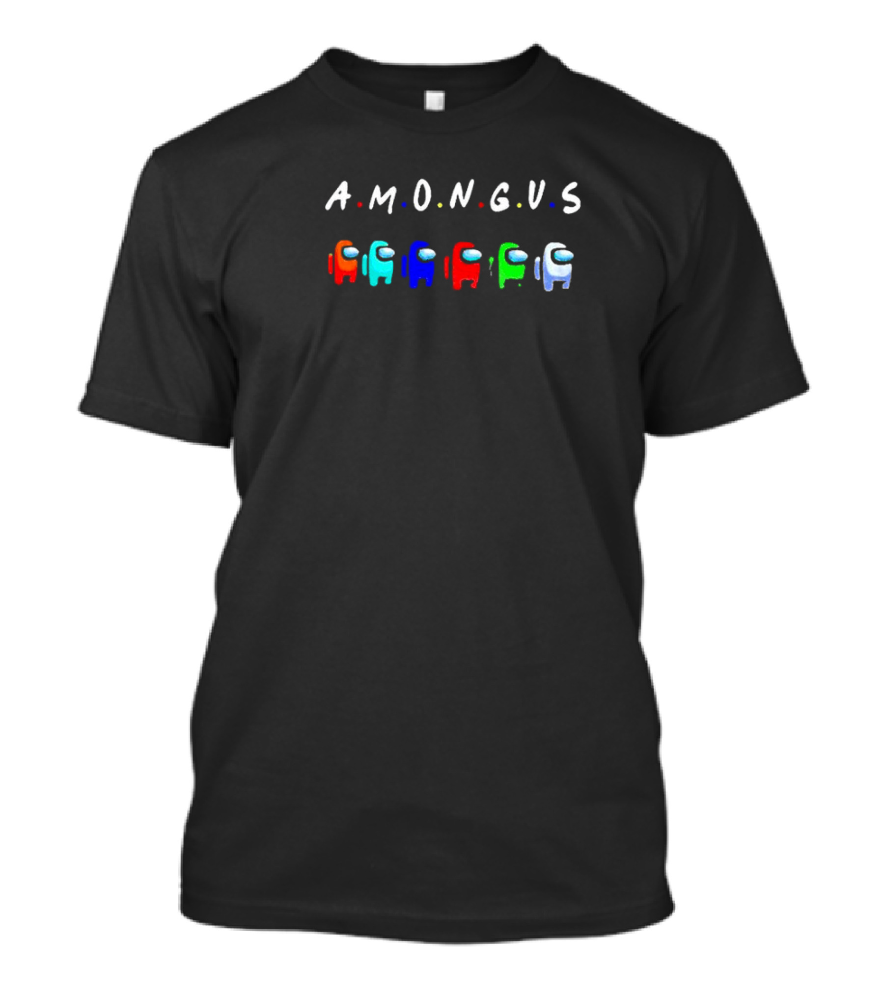 Among Us Friends Parody Of TV Show Lettering With Colorful Crewmates T-Shirt