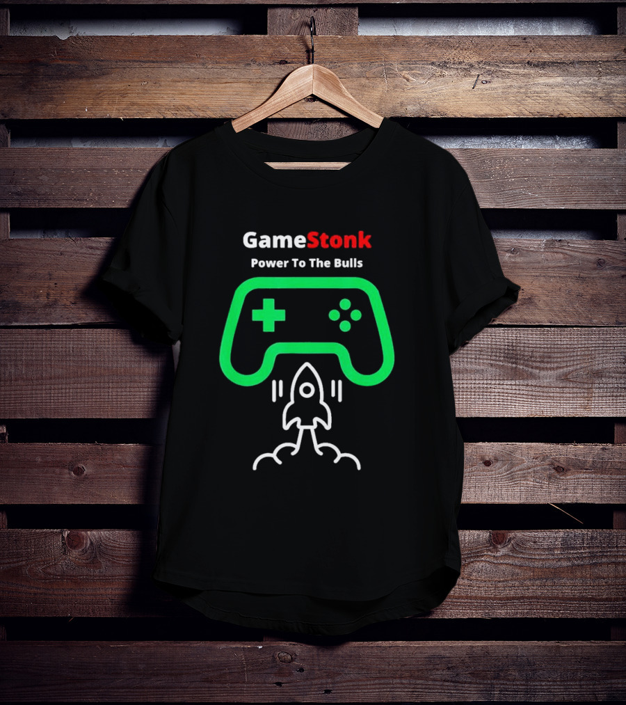 GameStonk Power To The Bulls Hedge Fund Destroyer Wall Street Bets Rocket Controller Classic T-Shirt